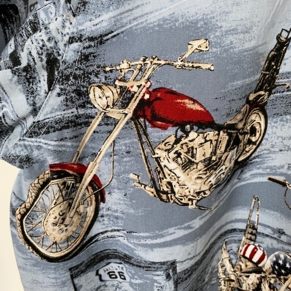REDHEAD Motorcycle Print Short Sleeve Shirt, XXL - Picture 4 of 11